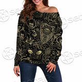 Gothic Witchy Witchcraft SED-0746 Off Shoulder Sweaters