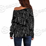 Gothic Witchy Occult SED-0747 Off Shoulder Sweaters