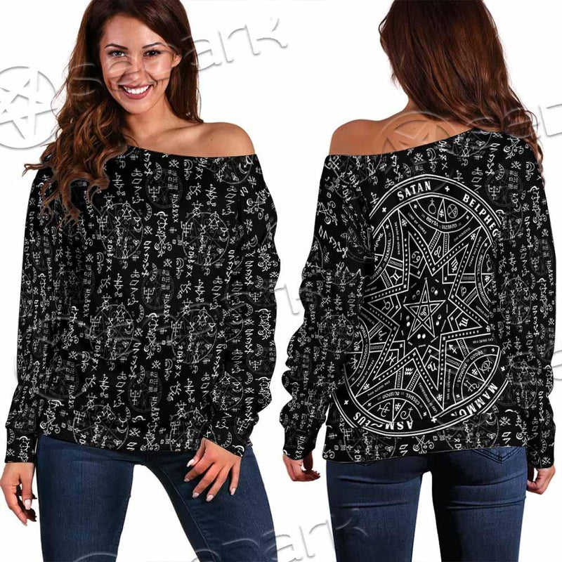 Summoning Board SED-0753 Off Shoulder Sweaters