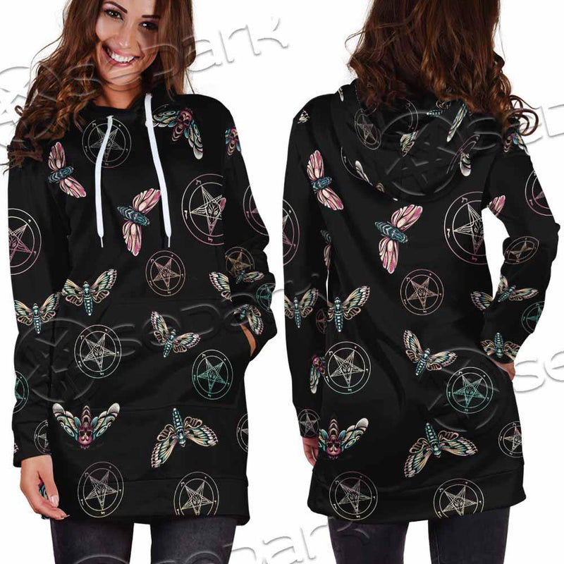 Death Moth Baphomet SED-0755 Hoodie Dress