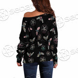 Death Moth Baphomet SED-0755 Off Shoulder Sweaters
