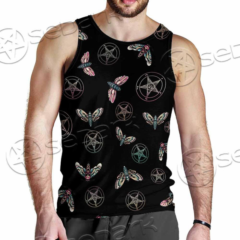 Death Moth Baphomet SED-0755 Men Tank-tops