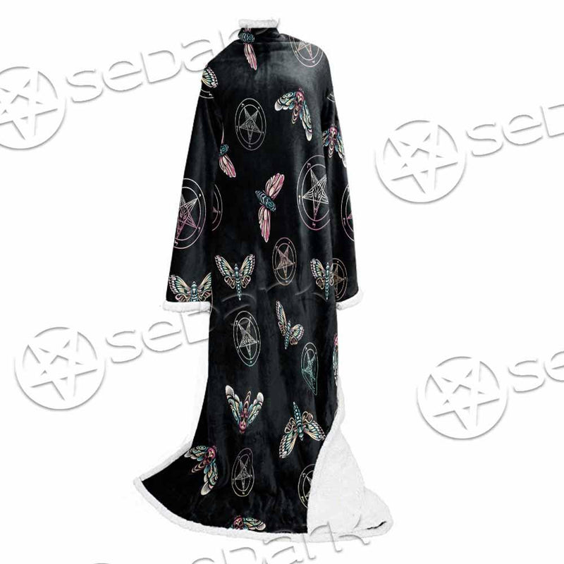 Death Moth Baphomet SED-0755 Sleeved Blanket