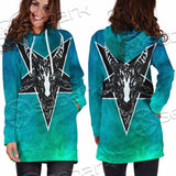Gradiant Baphomet Mint SED-0757 Hoodie Dress