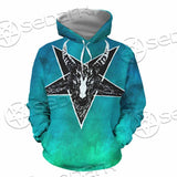 Gradiant Baphomet Mint SED-0757 Hoodie & Zip Hoodie