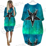 Gradiant Baphomet Mint SED-0757 Batwing Pocket Dress