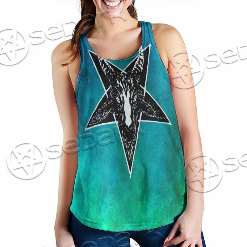 Gradiant Baphomet Mint SED-0757 Women Tank Top