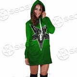 Gradiant Baphomet Green SED-0758 Hoodie Dress