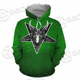 Gradiant Baphomet Green SED-0758 Hoodie & Zip Hoodie