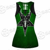 Gradiant Baphomet Green SED-0758 Women Tank Top