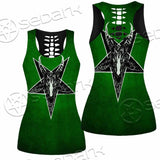 Gradiant Baphomet Green SED-0758 Women Tank Top