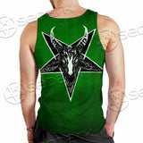 Gradiant Baphomet Green SED-0758 Men Tank-tops