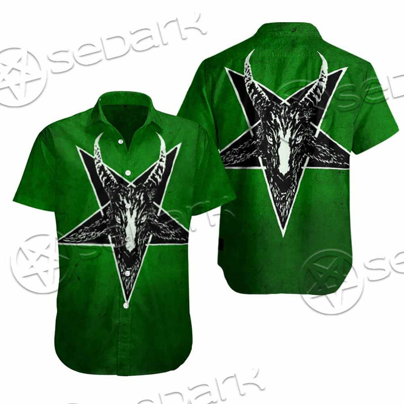 Gradiant Baphomet Green SED-0758 Shirt Allover