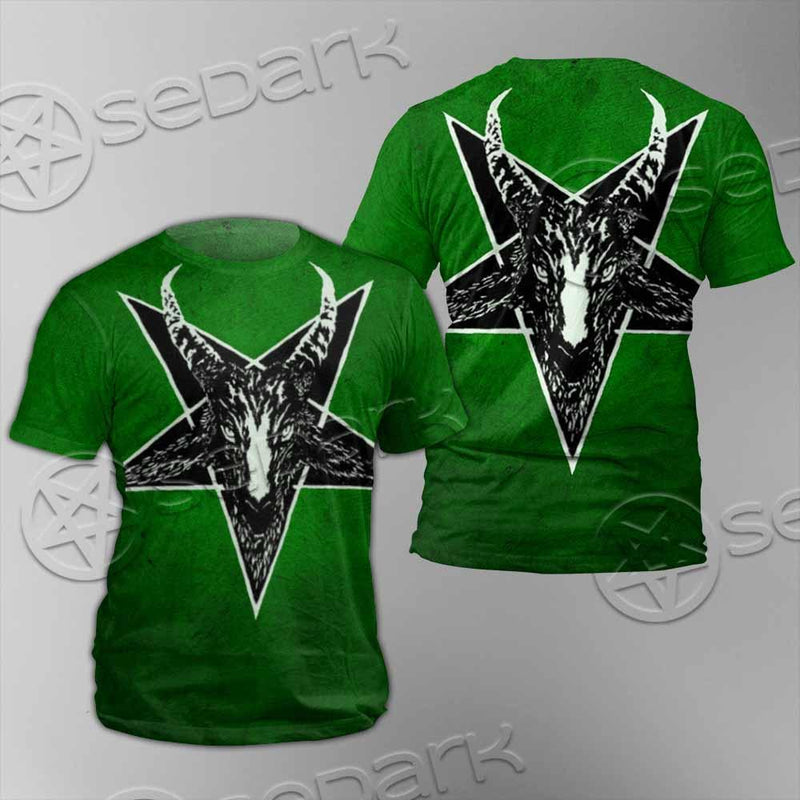 Gradiant Baphomet Green SED-0758 Unisex T-shirt