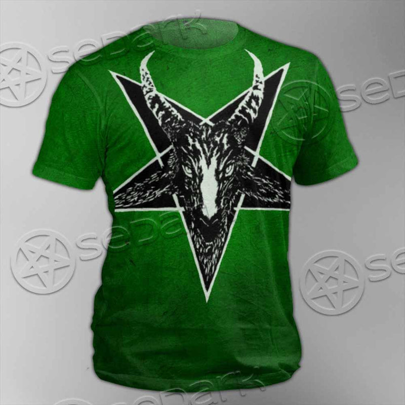 Gradiant Baphomet Green SED-0758 Unisex T-shirt