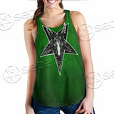 Gradiant Baphomet Green SED-0758 Women Tank Top