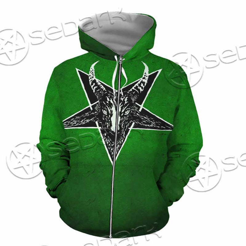 Gradiant Baphomet Green SED-0758 Hoodie & Zip Hoodie