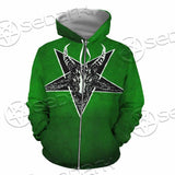 Gradiant Baphomet Green SED-0758 Hoodie & Zip Hoodie