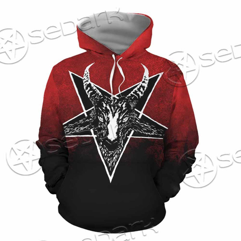 Gradiant Baphomet Red SED-0760 Hoodie & Zip Hoodie