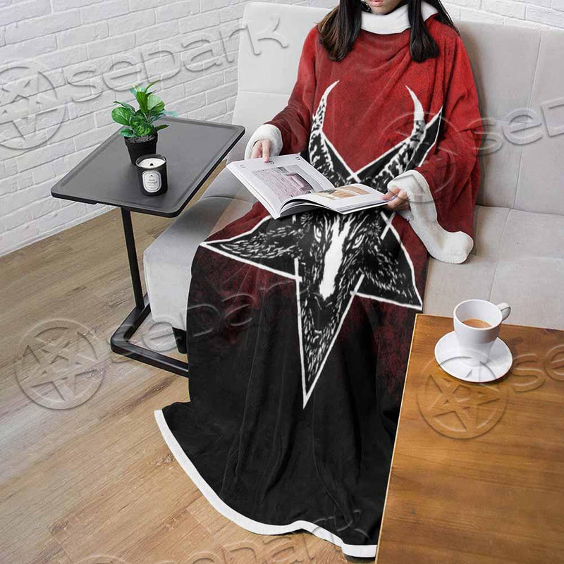 Gradiant Baphomet Red SED-0760 Sleeved Blanket