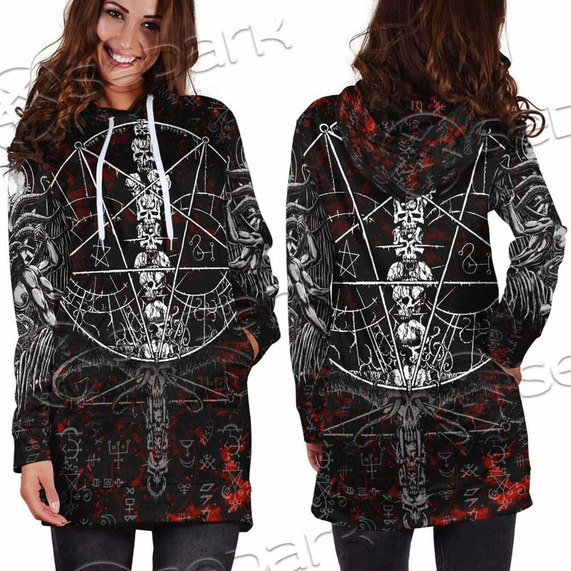 Baphomet Black Metal Art SED-0761 Hoodie Dress