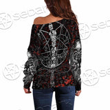 Baphomet Black Metal Art SED-0761 Off Shoulder Sweaters