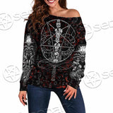 Baphomet Black Metal Art SED-0761 Off Shoulder Sweaters