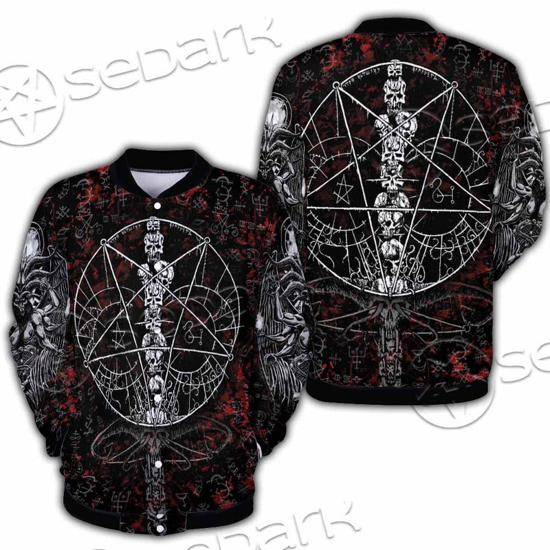 Baphomet Black Metal Art SED-0761 Button Jacket