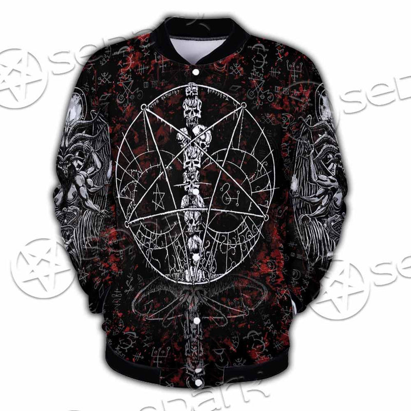 Baphomet Black Metal Art SED-0761 Button Jacket