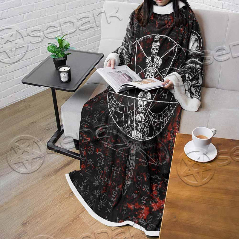 Baphomet Black Metal Art SED-0761 Sleeved Blanket
