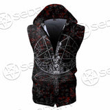 Baphomet Black Metal Art SED-0761 Zip Sleeveless Hoodie