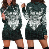 Viking Odin Raven SED-0762 Hoodie Dress