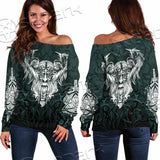 Viking Odin Raven SED-0762 Off Shoulder Sweaters