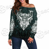 Viking Odin Raven SED-0762 Off Shoulder Sweaters