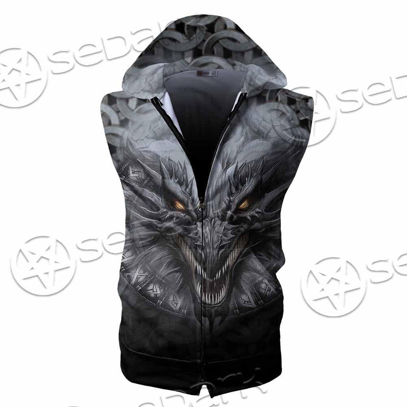 Viking Gragon SED-0763 Zip Sleeveless Hoodie