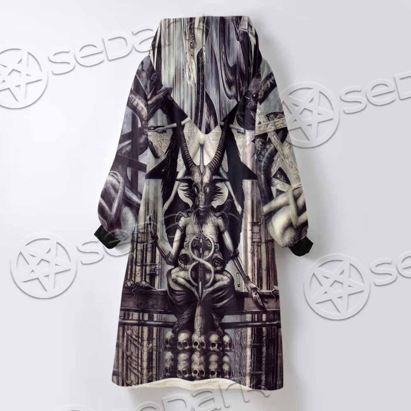 Baphomet SED-0767 Oversized Sherpa Blanket Hoodie