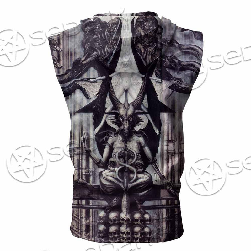 Baphomet SED-0767 Zip Sleeveless Hoodie