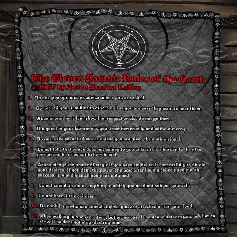 The Eleven Satanic Rules SED-0768 Quilt