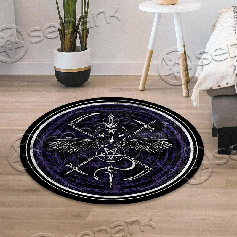 Baphomet Symbol SED-0773 Round Carpet