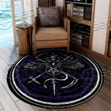 Baphomet Symbol SED-0773 Round Carpet