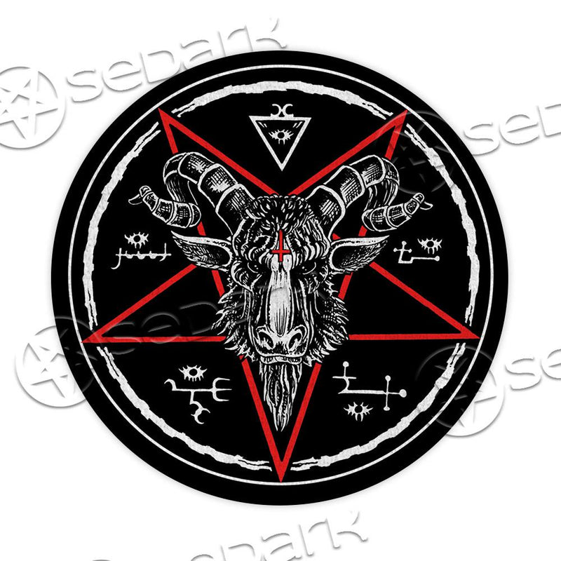 Satanic Occult Symbol SED-0774 Round Carpet