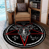 Satanic Occult Symbol SED-0774 Round Carpet