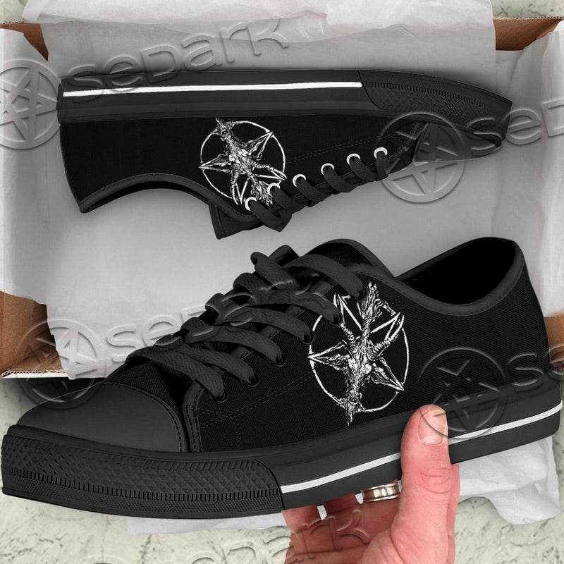 Sigil Of Baphomet Simple SED-0777 Unisex Canvas Shoes Low Top