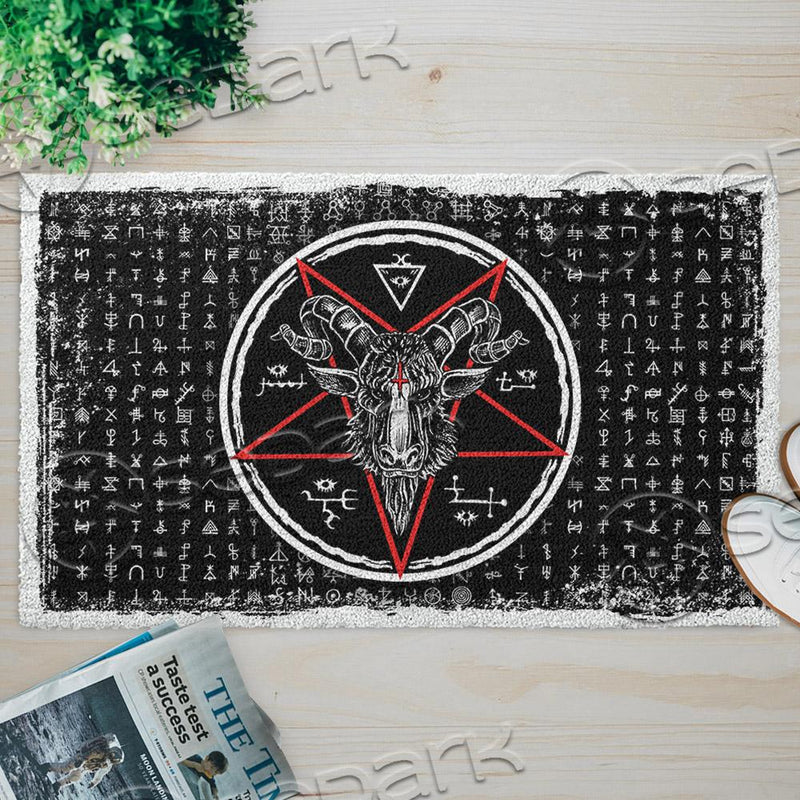 Fire Baphomet Sigil SED-0778 Door Mat