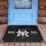 Satanism Goat Head 666 SED-0783 Door Mat