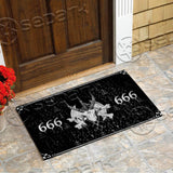 Satanism Goat Head 666 SED-0783 Door Mat