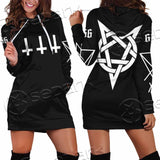 Pentagram Inverted Cross SED-0788 Hoodie Dress