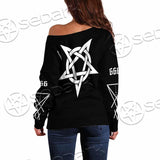 Pentagram Inverted Cross SED-0788 Off Shoulder Sweaters