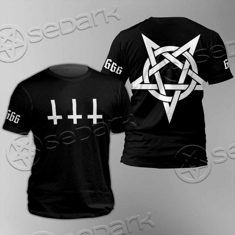 Pentagram Inverted Cross SED-0788 Unisex T-shirt