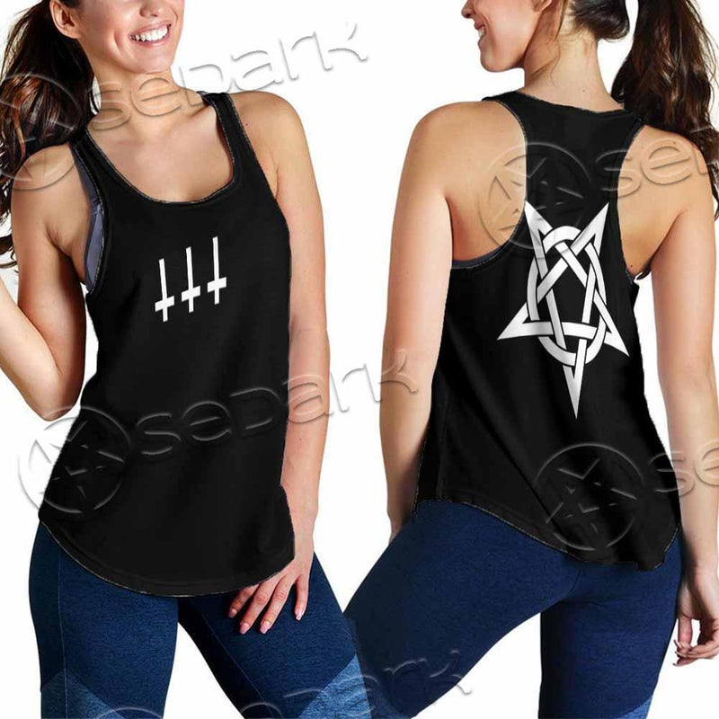 Pentagram Inverted Cross SED-0788 Women Tank Top